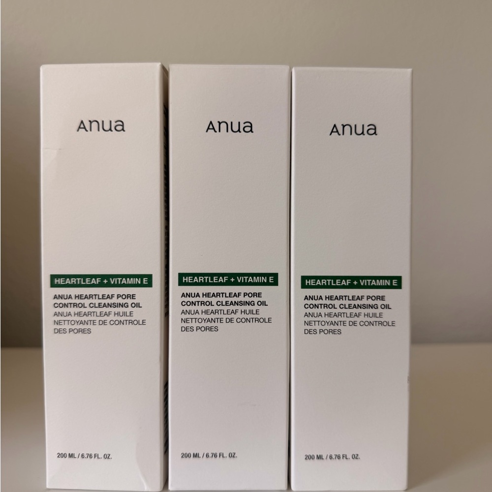 3pcs Heartleaf Pore Control Cleansing Oil — White